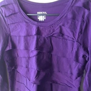 Purple elbow length shirt